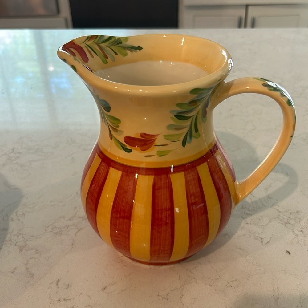 Southern Living at Home Gail Pittman Sienna Hand Painted Pitcher